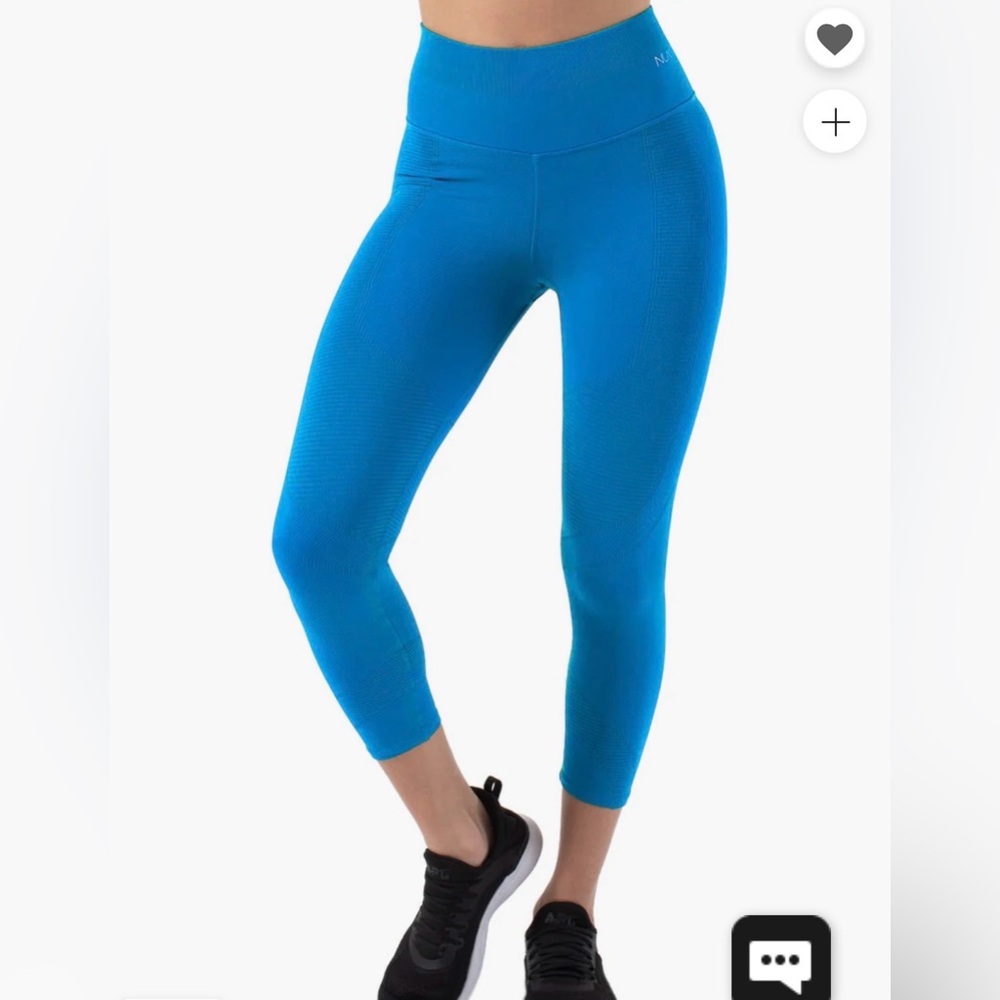 Nux One By One Seamless 7/8 Leggings - Varsity/Bright Blue - L NWOT